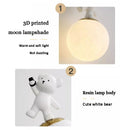 Axyaa Small Bear Chandeliers: Modern, Romantic Baby Room Lighting for Boy/Girl Bedroom