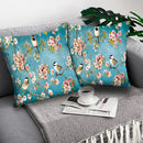 Axyaa Bird Oil Painting Cushion Cover - Chinese Style Home Decor
