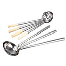 Axya Stainless Steel Kitchen Utensil Set - Turner, Spoon, Wok - Chef Quality