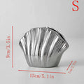 Axyaa Shell Ceramic Vase for Flowers | Tabletop Decoration Vessel
