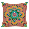 Axyaa Mandala Print Flax Pillowcase 45*45cm - National Wind Home Decor