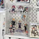 Axyaa Dolls Badge Acrylic Display Stand for Action Figures - Dustproof Organizer Cabinet