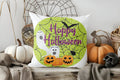 Axyaa Halloween Candy & Ghost Pillow Cover for Sofa, Bedroom, Car