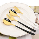 Axyaa Black Stainless Steel Cutlery Set - 18 Pieces