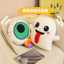 Axyaa Plush Ghost Pumpkin Eye Pillow Cushion - Halloween Decor & Gift