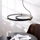 Axyaa Creative Light Circle Pendant - Modern Minimalist Bedroom and Living Room Art