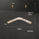 Axyaa Marble Collection LED Hanging Chandelier - Trendy Large Suspended Luminaire
