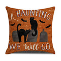 Axyaa Halloween Pillowcase 45x45 Demonic Funny Sofa Pillow Cover Linen Cushion Cover