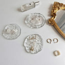 Axya Glass Tea Coaster Set, Elegant Cup Holder & Jewelry Tray