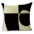 Axyaa Geometric Prints Linen Pillowcase - Square Cushion Cover for Bedroom and Car
