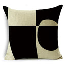 Axyaa Geometric Prints Linen Pillowcase - Square Cushion Cover for Bedroom and Car