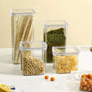 Axyaa Transparent Food Canister Kitchen Storage Box - Large Capacity, Sealed Jars
