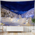 Axyaa Christmas Tapestry: Festive Holiday Scene Hanging Cloth for Home Decor