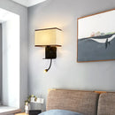 Axyaa LED Fabric Wall Light with USB Charging Port and Adjustable Angle