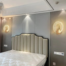 Axyaa Crystal Wall Lamp: Modern Luxury Circle Design for Bedroom, Living Room, Aisle - LED Lighting