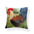 Axyaa Watercolor Rooster Pattern Pillowcase Home Decor Throw Cushion Cover