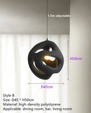 Axyaa Black Handmade Wabi Sabi Pendant Chandelier LED Lighting