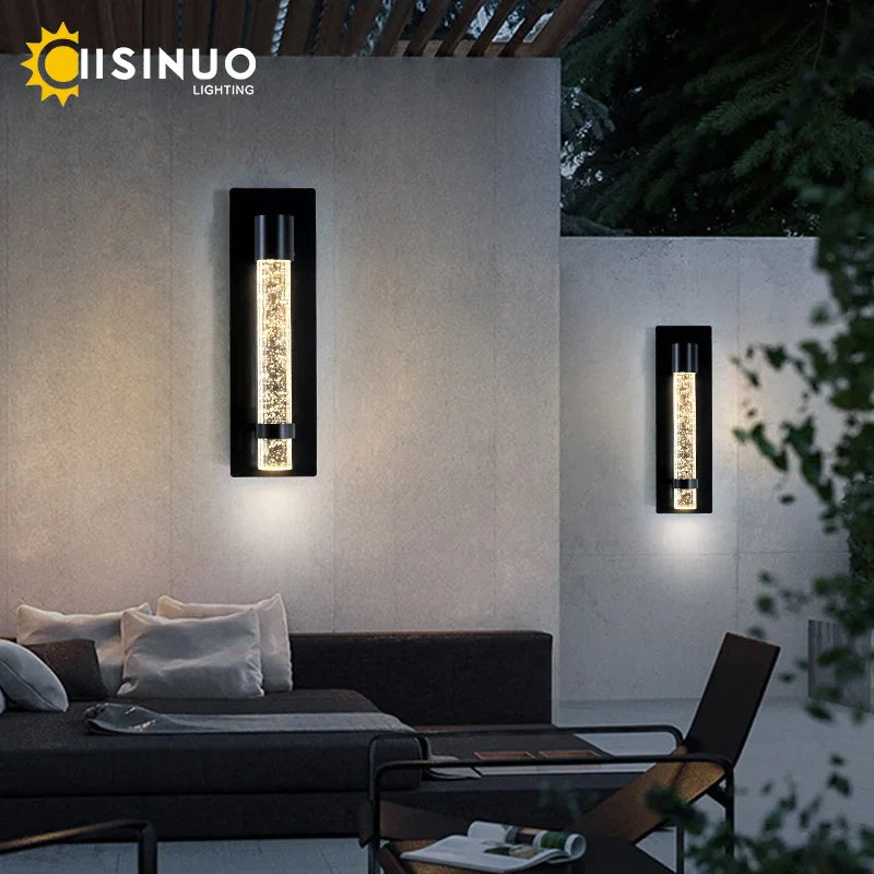 Axyaa Crystal Bubble Outdoor Wall Lamp LED Sconce IP65 Garden Light