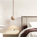 Yellow Travertine Stone Pendant Chandelier by Axyaa - Nordic Bedroom Lighting