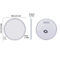 Axyaa LED Round Bathroom Mirror 600/800mm Dimmable Backlit Lighted Anti-fog Vanity Makeup Mirror