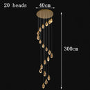Axyaa Crystal Chandelier Pendant Light for Living Room Bedroom Ceiling, Luxury Indoor Lighting