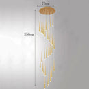 Axyaa Modern Ring Stairs Pendant Light Chandeliers for Living Room and Dining Room