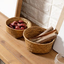 Axyaa Rattan Storage Basket Set - Home Desktop & Kitchen Organizer