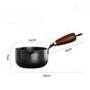 Axyaa Wooden Handle Induction Milk Pot - Ideal for Whipped Cream, Boiling Water, Soup