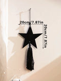 Wooden Ramadan Hanging Ornaments Stars & Moon Eid Mubarak, Axyaa Muslim Decor Ramadan Kareem