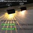 Axyaa Solar Fence Lights for Outdoor Pathway and Deck - Waterproof Step Lighting