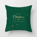 Axyaa Merry Christmas Green Pillowcase Sofa Decoration Cover