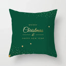 Axyaa Merry Christmas Green Pillowcase Sofa Decoration Cover
