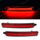 Axyaa LED Rear Bumper Reflector Lights Cadillac SRX Chevy Traverse GMC Acadia