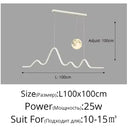 Axyaa Modern Art Moon Chandelier for Bedroom, Restaurant, Living Room Decor