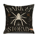 Axyaa Halloween Horror Linen Pillowcase 45x45 - Holiday Cushion Cover for Sofa