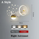 Axyaa Star Astronaut Projector Wall Light: Kids Bedroom Indoor Lighting