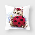 Axyaa Cute Animal Print Cushion Cover 45x45cm for Home Sofa Décor