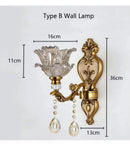 Axyaa Crystal Wall Sconce Modern Bedroom Living Room Light Glass Lamp