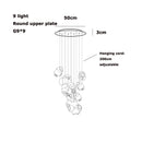 Axyaa Glass Pendant Light: Modern High-end G9 LED Lamp for Living & Dining Room