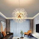 Axyaa Nordic Crystal Ball Ceiling Chandelier 3-Color Living Bedroom Lamp