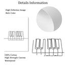 Axyaa Nordic Piano Music Notes Wall Art Poster - Black White Canvas Print