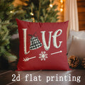Axyaa Christmas Cute Cushion Covers for Sofa, Bedroom, Car - Rectangular Pillow Cover