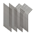 Axyaa Stainless Steel Rainbow Drinking Straws Set - 40 Pcs Cocktail Bar Drinkware