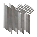 Axyaa Stainless Steel Rainbow Drinking Straws Set - 40 Pcs Cocktail Bar Drinkware