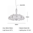 Axyaa Nordic Silk Chandelier: Modern Wabi Sabi Ceiling Light for Home Decor