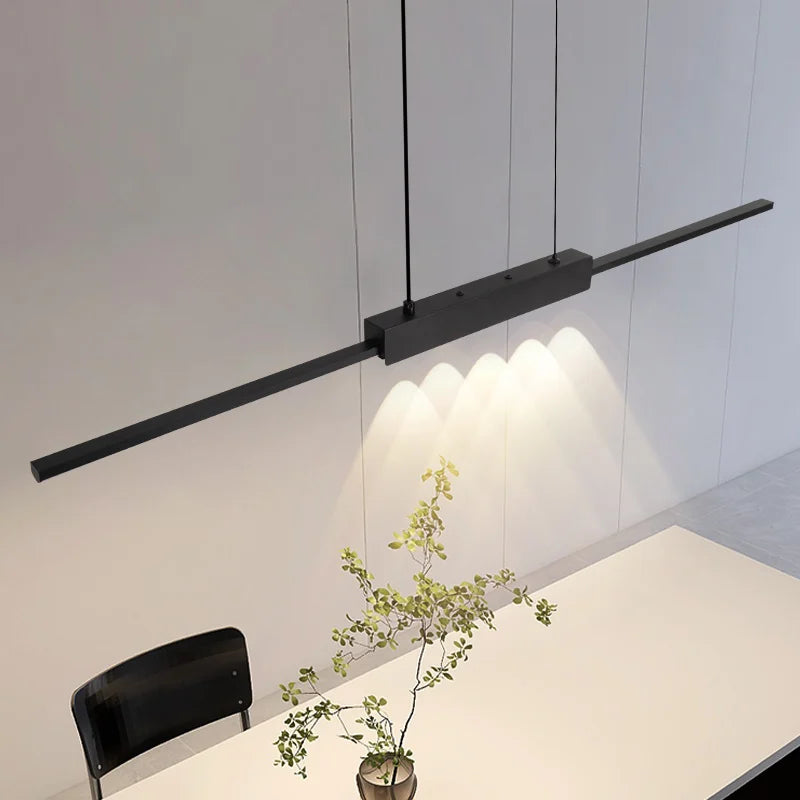 Axyaa Stripe LED Pendant Lamp: Modern Minimalist Design for Bedroom and Living Room Lighting