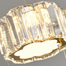 Axyaa Crystal Chandelier, Luxury Pendant Light for Living Room & Dining Room