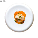 Axyaa Ceramic Steak Plate Dinner Plate Solid Color Tableware for Home Restaurant