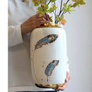 Axyaa Feather Vases & Modern Ceramic Home Ornaments for Living Room Decor