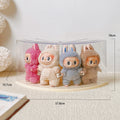 Acrylic Doll Figure Display Box for Labubu Transparent Vinyl Plush Dolls - Axyaa